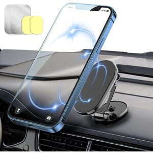 LINGHHANG Car Phone Holder, Foldable Magnetic Car Phone Holder, 360° Adjustable, Car Accessories