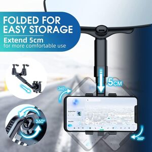 ZVD - Car Phone Holder Rearview Mirror Mount, 360multifunctional Adjustable Universal Phone Holder,for Mobile Phone gps Navigation Rotatable And