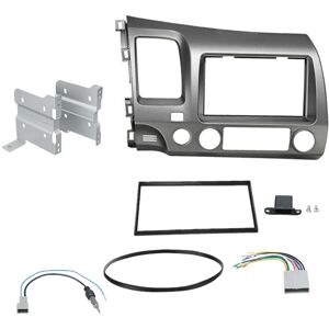 Tlily - Car Radio Fascia Trim Kit, 2 Din Dash Panel dvd Frame Install Kit for Honda Civic 2008 2009 2010 2011