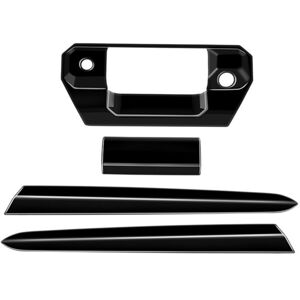 Tlily - Car Rear Tailgate Trim Strips Trunk Handle Trim Strips for Toyota tacoma 2024 Tailgate Decoration Stickers Gloss Black