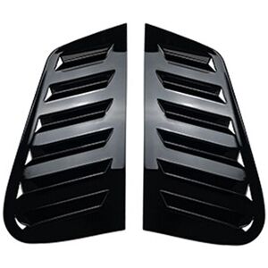 TLILY Car Rear Window Louver Shutter Side Vent Cover Trim for VW Volkswagen Polo 9N 2001-2009 Bright Black