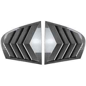 Tlily - Car Rear Window Shutter Cover Trim Window Louver Side Vent Trim for bmw 5 Series E60 2004-2010 Carbon Fiber