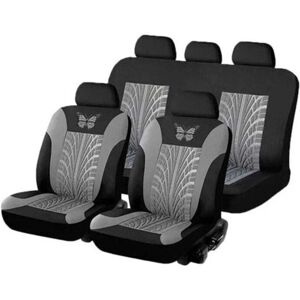 ZVD - Car seat cover, universal car seat cover set, seat covers for front and rear, gray