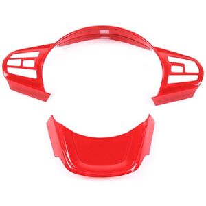 Tlily - Car Steering Wheel Trim Cover Frame Stickers for Toyota gr Supra MK5 A90 A91 2019-2022(Red)