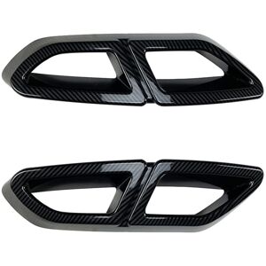Tlily - Car Tail Throat Decor Frame Car Exhaust Pipe Trim Cover Stickers for -vw Passat B8 2016-2019 Carbon fiber