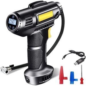 TONCHEAN Car Tire Inflator, 4000mAh 7.4V Portable Air Compressor Cordless Car Tire Inflator, Rechargeable 150 psi Car Compressor Electric Pump with led and