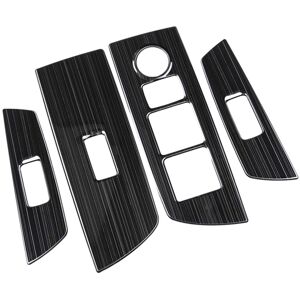 Tlily - Car Window Glass Lift Button Switch Cover Trim Stainless Steel Door Armrest Panel for Mazda CX9 CX-9 2022+ rhd