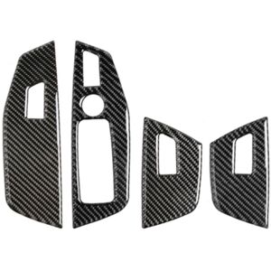 Tlily - Car Window Switch Lift Button Frame Panel Carbon Fiber Trim Sticker Interior Accessories for X3 G01 X4 G02 lhd