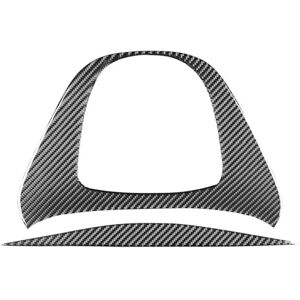 Tlily - Carbon Fiber Car Central Control Armrest Mouse Panel Cover for Mercedes-Benz v Class V250 V260 2015-2021 Accessories