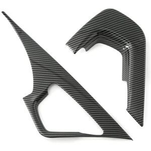 Tlily - Central Control Armrest Cover Trim for Chevrolet Corvette C7 2014 2015 2016 2017 2018 2019 Accessories abs Carbon Fiber