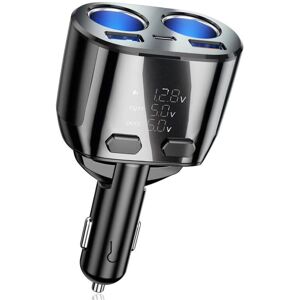 TLILY Charger Lighter Adapter with xl-led Screen, Dual Car Charger Adapter QC3.0 Fast Charging, for Phone gps Dashcams