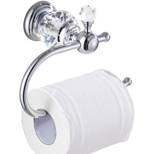 ZVD - Crystal Series Brass Toilet Roll Holder, Polished Chrome