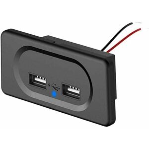 TRIMEC Dual USB Charging Socket, 12V-24V 3.1A Car Charger Switch Panel, Waterproof Charging Socket for Car, Truck, Motorcycle, RV, SUV