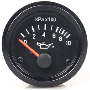 TLILY Engine Parts Oil Pressure Gauge Meter 12V 0-10bar Truck 52mm Generator Set Car Accessories