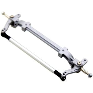 Tlily - For 1/14 Tractor Head Unpowered Axle Metal Steering Front Modification DIY,Silver