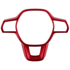 Tlily - For 11th Gen Honda Civic 2022 Steering Wheel Cover Trim Decoration frame Sticker Interior Decoration Accessories,red