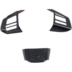 Tlily - For / 2014-2021 Car Steering Wheel Button Decoration Cover Trim Accessories, abs Carbon Fiber
