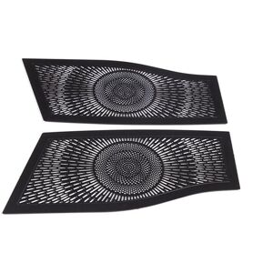 Tlily - For 2022 Ford Maverick Stainless Steel Car Dashboard Horn Mesh Speaker Cover Sticker Car Interior Accessories