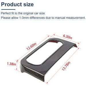 TLILY For Chevy Silverado GMC Sierra 2022 2023 2024 Car Armrest Box Rear Cup Holder Cover Trim Accessories ABS Carbon Fiber