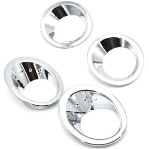 Tlily - For /Dualis J10 2007-2009 Chrome Front Rear Fog Light Cover Bumper Lamp Trim Molding Garnish Frame Accent
