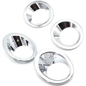 TLILY For / Dualis J10 2007-2009 Chrome Rear Fog Light Cover Bumper Lamp Trim Molding Frame Accent