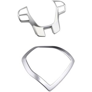 Tlily - For Ford Ranger Everest Endeavour 2015-2021 Car Steering Wheel Cover Trim Frame Decorator Sticker Accessories, 2PCS