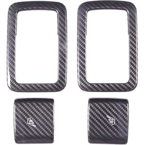 TLILY For Grecale 2022 2023 Dry Carbon Fiber Car Rear Seat Adjustment Switch Frame Cover Trim Decorative Accessories