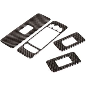 Tlily - For Land Rover Discovery Sport 2015-2019 Carbon Fiber abs Door Window Lift Switch Panel Cover Car Stylings Trim