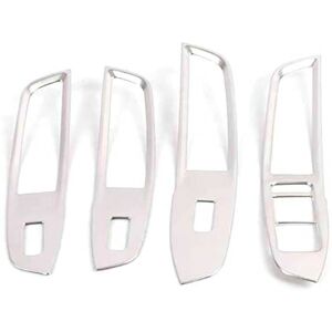 TLILY for MG ZS 2017-2021 Car Window Button Switch Cover Glass Lifting Trim Frame Stainless Steel Decoration Accessories