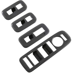 TLILY For MX5 2024 LHD Carbon Fiber Car Window Lift Switch Buttons Cover Trim Accessories