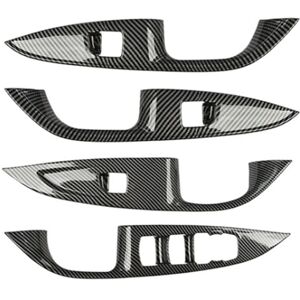 TLILY For Regal 2017 2018 2019 Carbon Fiber Car Window Glass Lift Switch Panel Button Cover Trim Frame Accessories