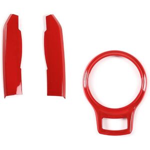 Tlily - For Subaru brz Toyota 86 2012-2020 Car Center Console Side Trim Gear Shift Panel Cover Frame Stickers Accessories, red