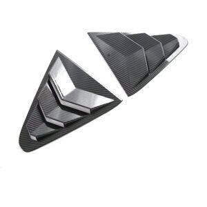 Tlily - For Subaru Crosstrek 2023 2024 Car Rear Window Louver Cover Trim Accessories abs Carbon Fiber