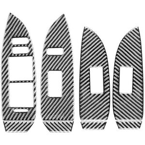 Tlily - For Toyota Prius 2009-2015 Carbon Fiber Window Switch Panel Cover Trim Interior Sticker Accessories