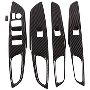 TLILY for Vios 2019 2020 Car Carbon Fibre Door Window Glass Lift Control Switch Panel Cover Trim Accessories