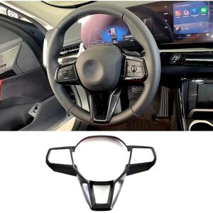 TLILY For X1 U11 2023 2024 XLine Carbon Fiber ABS Car Steering Wheel Cover Trim Interior Accessories