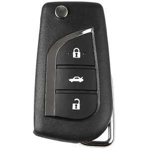 Tlily - For Xhorse XNTO00EN Universal Wireless Remote Key Fob 3 Button for Toyota Type for vvdi Key Tool