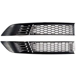 Tlily - Front Bumper Lower Wind Net Grille Middle Net Grille Bezel Cover For Tesla Model y 2020-2022 Black
