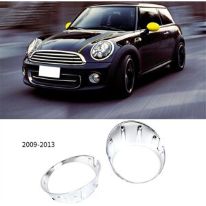 Tlily - Front Chrome Bumper Fog Light Cover Fog Light Trim Ring for Mini R55 R58 R56 R57 R59 2011-2015 51117248791 51117248792