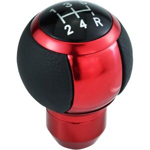 Linghhang - 8mm 10mm 12mm Red Auto Leather Manual 5 Speed Gear Shift Knob Lever Part
