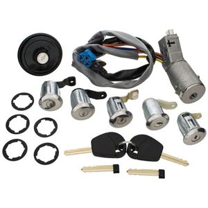 TLILY Ignition Door Lock Key Fuel Tank Cap Barrels Set for Partner Berlingo 4162. 4162CF