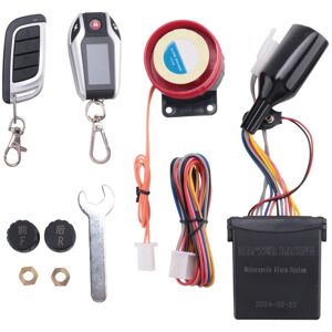 Tlily - lcd Motorcycle Alarm Auto Lock/Unlock Security System Two Anti-Theft Alarms Keyless Engine Start,Tire Pressure Monitor