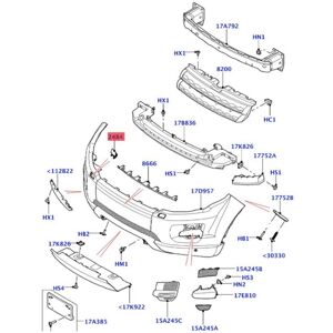 Tlily - Left Side Front Headlight Washer Cover Cap LR036198 for Evoque 2012-2019 RO1048100