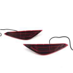 Tlily - Pair 2-in-1 Functions Car led Rear Fog Lamp Bumper Light Auto Brake Light Reflector For Toyota Rush 2018 - 2020