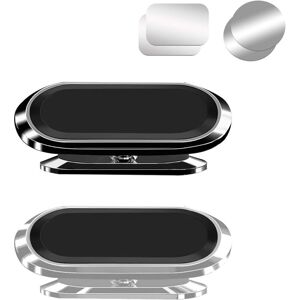 AOUGO Pieces Magnetic Car Phone Holder, Super Magnet 360° Adjustable Mobile Phone Holder, Non-Slip Smartphone Holder for Universal Car (Black & Silver)