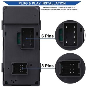 Tlily - Power Window Control Switch Button & Door Lock Switch & Mirror Switch for Chevrolet Silverado/GMC Sierra 2007-2013