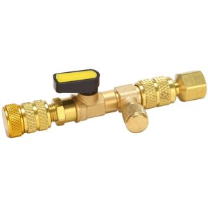 TLILY R410A R22 Valve Core Remover Installer Tool with Dual Size sae 1/4 & 5/16 Port for R404A R407C R134A R12 R32 hvac System