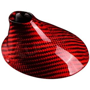 TLILY Real Hard Carbon Fiber Sticker for Fiat 500 Abarth 595 2012+ Car Antenna Shark Fin Cover(Red)