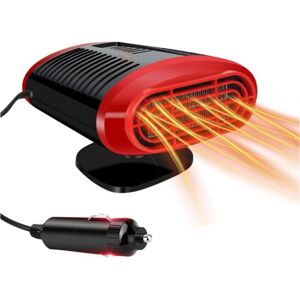 CYSLMUK Red 2 in 1 Car Heater, 12V 150W Car Heater Defogger, Portable Car Heater with Windshield Defroster, Portable Heater for All Cars