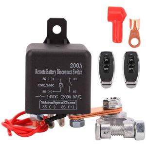 TLILY Remote Battery Disconnect Switch 360A Starting Current Upgraded Kill for Car Truck DC12V 200A Control